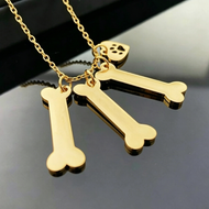 Engraved Pet Memorial Love Bone Necklace