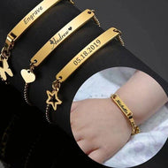 Personalized Butterfly Name Bracelet