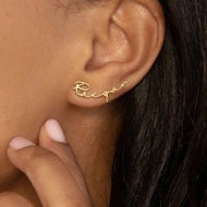 Personalized Name Earrings — product photo 2