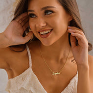 Personalized Cursive Script Name Necklace — product photo 4