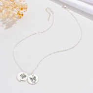 Pet photo necklace with multiple pendants, custom picture charms for several pets