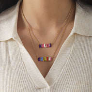 Personalized Colorful Name Necklace — product photo 4