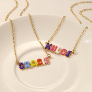 Personalized Colorful Name Necklace — product photo 2