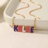 Personalized Colorful Name Necklace — product photo 3