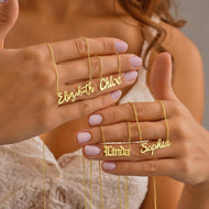 Personalized Cursive Script Name Necklace — product photo 2