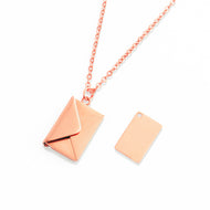 Personalized Love Letter Envelope Couples Necklace