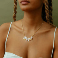 Personalized Double-Layer Couples Name Necklace — product photo 3