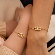 Personalized Heart Name & Birthstone Bracelet — product photo 3