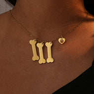 Engraved Pet Memorial Love Bone Necklace