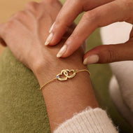 Personalized Heart Name & Birthstone Bracelet — product photo 4
