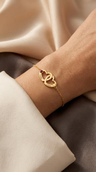 Personalized Heart Name & Birthstone Bracelet