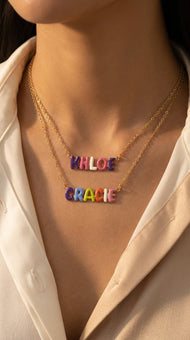 Personalized Colorful Name Necklace