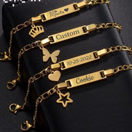 Personalized Butterfly Name Bracelet