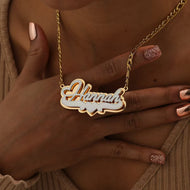 Personalized Double-Layer Couples Name Necklace — product photo 5