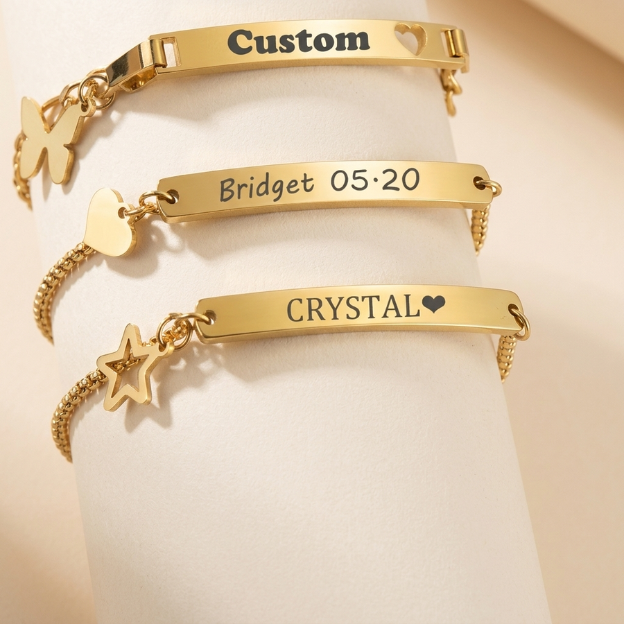 Personalized Butterfly Name Bracelet